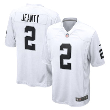 Las Vegas Raiders Ashton Jeanty Game Jersey White - View 5 - Jersey Zone