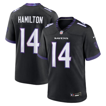 Baltimore Ravens Kyle Hamilton Alternate Game Jersey Purple - View 16 - Jersey Zone