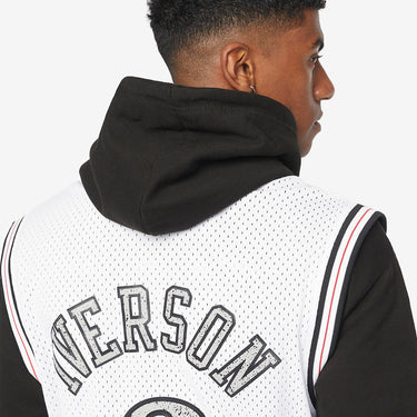 Philadelphia 76ers Allen Iverson 2000 Cracked Cement Swingman Jersey - View 6 - Jersey Zone