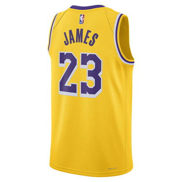 Los Angeles Lakers LeBron James Dri-FIT Swingman 2022 Icon Jersey - Back View - Jersey Zone