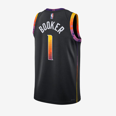 Phoenix Suns Devin Booker Dri-FIT Swingman Statement 2022 Jersey - Back View - Jersey Zone