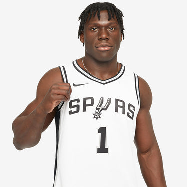 San Antonio Spurs Victor Wembanyama Association Edition Dri-FIT Swingman 2023/24 Jersey - Back View - Jersey Zone
