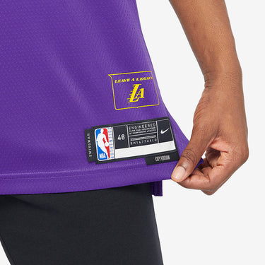Los Angeles Lakers LeBron James 2024 City Edition Swingman Jersey - View 5 - Jersey Zone