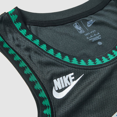 Wolverhampton Wanderers Anthony Edwards Minnesota Timber 2025 Hardwood Classics Swingman Jersey - Fabric and Crest Detail - Jersey Zone