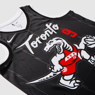 Toronto Raptors Rj Barrett 2025 City Edition Swingman Jersey - Fabric and Crest Detail - Jersey Zone