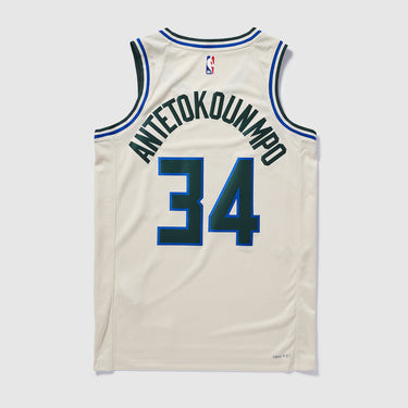 Milwaukee Bucks Giannis Antetokounmpo 2025 City Edition Swingman Jersey - Back View - Jersey Zone