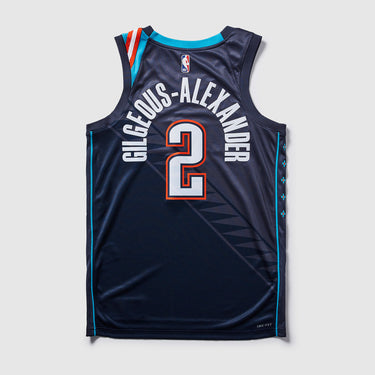 Oklahoma City Thunder Shai Gilgeous-Alexander 2025 City Edition Swingman Jersey - Back View - Jersey Zone