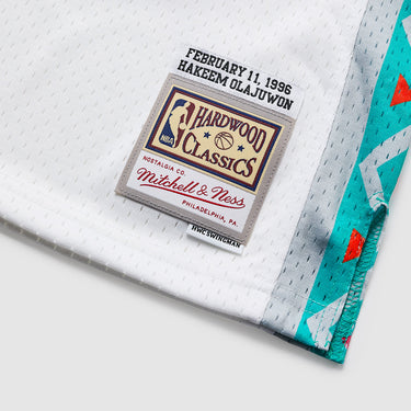 Hakeem Olajuwon All-Star West 1996 Swingman Jersey - Fabric and Crest Detail - Jersey Zone
