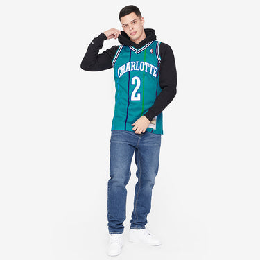 Brooklyn Nets Larry Johnson Charlotte Hornets Swingman Jersey - Back View - Jersey Zone