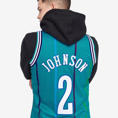 Brooklyn Nets Larry Johnson Charlotte Hornets Swingman Jersey - View 6 - Jersey Zone