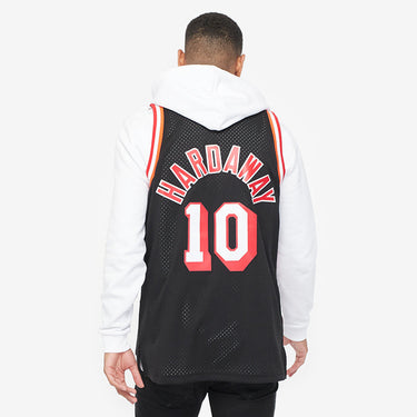 Miami Heat Tim Hardaway Swingman Jersey - Fabric and Crest Detail - Jersey Zone