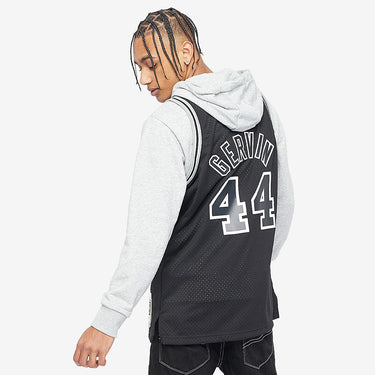 San Antonio Spurs George Gervin 77-78 Swingman Jersey - Fabric and Crest Detail - Jersey Zone