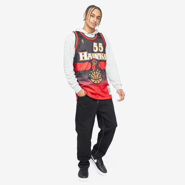 Atlanta Hawks Dikembe Mutombo 96-97 Swingman Jersey - Back View - Jersey Zone