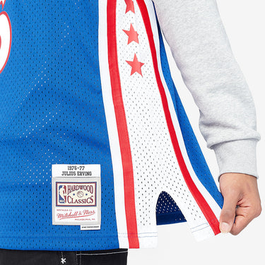 Philadelphia 76ers Julius Erving 76-77 Swingman Jersey - View 5 - Jersey Zone