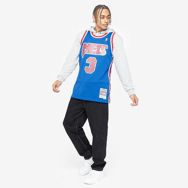 Brooklyn Nets Drazen Petrovic New Jersey 92-93 Swingman Jersey - Back View - Jersey Zone