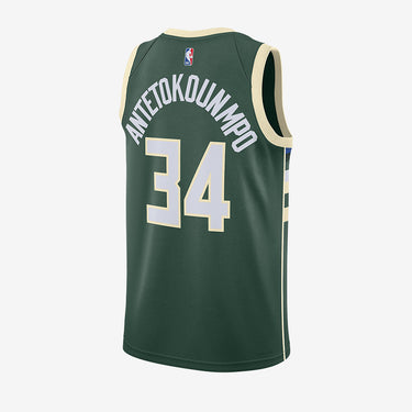 Milwaukee Bucks Giannis Antetokounmpo Dri-FIT Swingman 2022 Icon Jersey - Back View - Jersey Zone