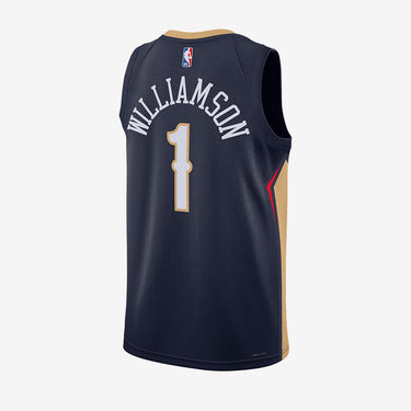 New Orleans Pelicans Zion Williamson Dri-FIT Swingman 2022 Icon Jersey - Back View - Jersey Zone