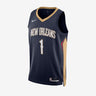 New Orleans Pelicans Zion Williamson Dri-FIT Swingman 2022 Icon Jersey - Front View - Jersey Zone