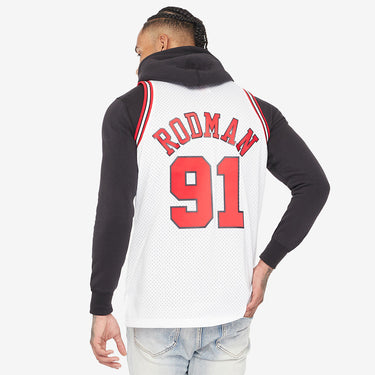 Chicago Bulls Dennis Rodman Swingman Jersey - Fabric and Crest Detail - Jersey Zone