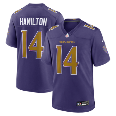 Baltimore Ravens Kyle Hamilton Alternate Game Jersey Purple - View 15 - Jersey Zone