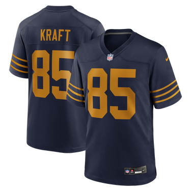 Green Bay Packers Tucker Kraft Alternate Game Jersey Navy - View 15 - Jersey Zone