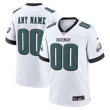 Philadelphia Eagles Custom Game Jersey White - View 5 - Jersey Zone