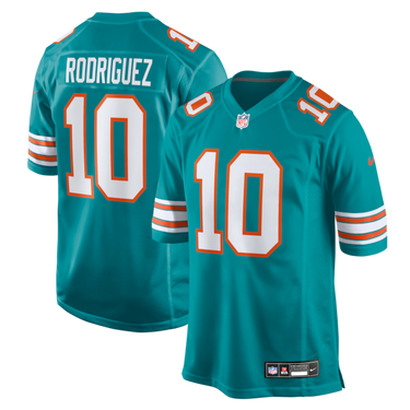 Miami Dolphins Jacob Rodriguez Alternate Game Jersey Aqua - View 8 - Jersey Zone