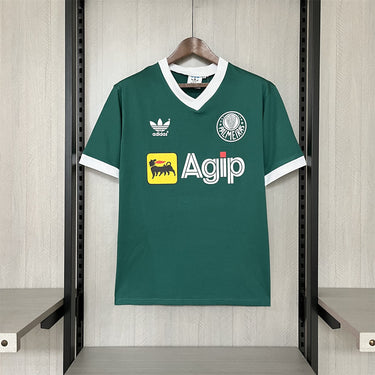 Palmeiras Retro Home 1987 Fan Shirt - Fabric and Crest Detail - Jersey Zone