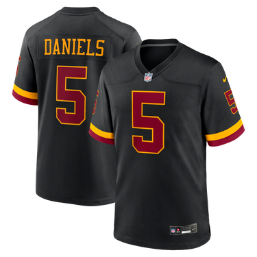 Washington Commanders Jayden Daniels Alternate Game Jersey Black - View 15 - Jersey Zone
