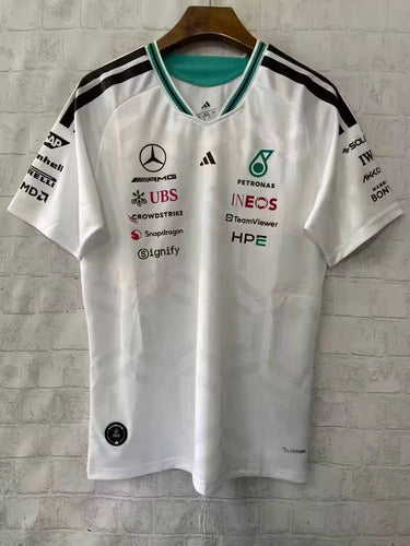 Mercedes Driver Tee White 2026 002-F1 - View 4 - Jersey Zone