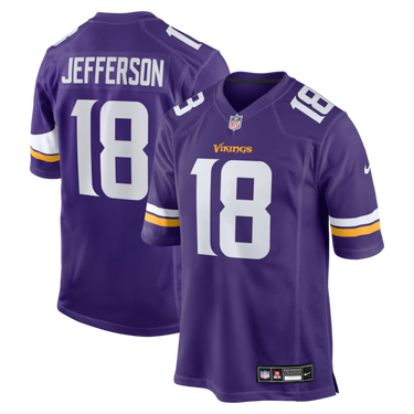 Minnesota Vikings Justin Jefferson Game Jersey Purple - View 10 - Jersey Zone