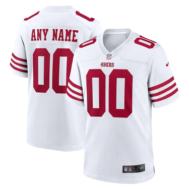 San Francisco 49ers Custom Game Jersey Scarlet - View 11 - Jersey Zone