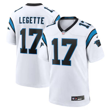 Carolina Panthers Xavier Legette Game Jersey White - View 5 - Jersey Zone