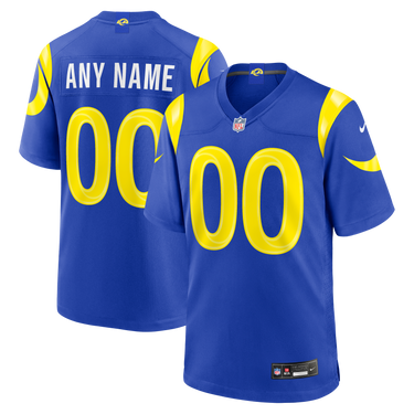 Los Angeles Rams Custom Game Jersey Royal - View 9 - Jersey Zone