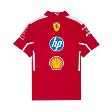 Scuderia Ferrari HP Team Polo Shirt 2025 004-F1 - Fabric and Crest Detail - Jersey Zone