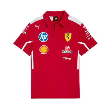 Scuderia Ferrari HP Team Polo Shirt 2025 004-F1 - Back View - Jersey Zone