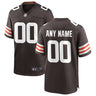 Cleveland Browns Custom Game Jersey - Brown - Front View - Jersey Zone