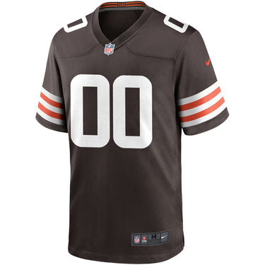 Cleveland Browns Custom Game Jersey - Brown - Back View - Jersey Zone