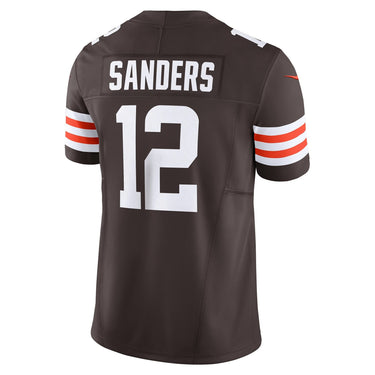 Cleveland Browns Shedeur Sanders Authentic Limited Vapor F.U.S.E. Jersey – Brown - Back View - Jersey Zone