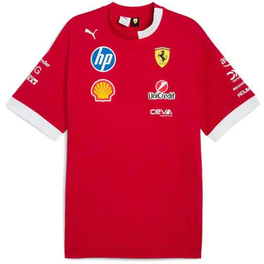 Ferrari Team Set Up T-Shirt 2025 004-F1 - Back View - Jersey Zone