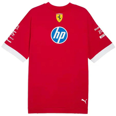 Ferrari Team Set Up T-Shirt 2025 004-F1 - Fabric and Crest Detail - Jersey Zone