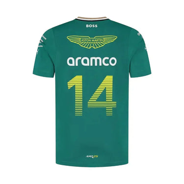 Aston Martin Aramco Team Driver T Shirt 2025 007-F1 - Back View - Jersey Zone