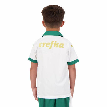 Palmeiras Away 24/25 Kids Kit - Fabric and Crest Detail - Jersey Zone