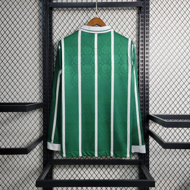 Palmeiras Retro Home 1993 Long Sleeve Fan Shirt - Fabric and Crest Detail - Jersey Zone