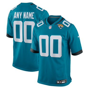 Jacksonville Jaguars Custom Game Jersey Teal - Back View - Jersey Zone