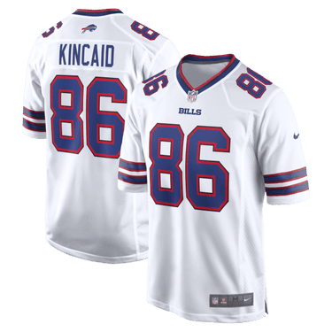 Buffalo Bills Dalton Kincaid Game Jersey White - Back View - Jersey Zone