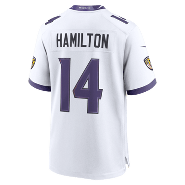 Baltimore Ravens Kyle Hamilton Game Jersey White - View 8 - Jersey Zone