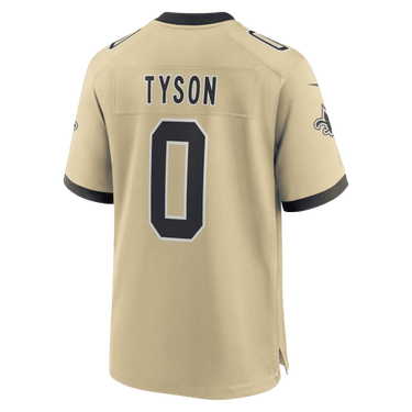 New Orleans Saints Jordyn Tyson 2026 Draft Pick No. 8 Alternate Game Jersey Gold - View 4 - Jersey Zone