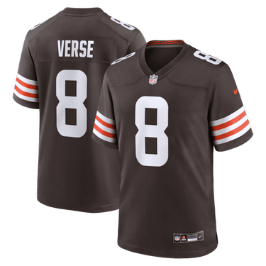 Cleveland Browns Jared Verse Game Jersey Brown - Back View - Jersey Zone