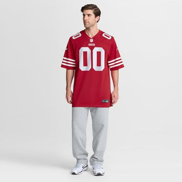 San Francisco 49ers Custom Game Jersey Scarlet - View 8 - Jersey Zone